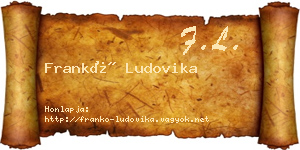 Frankó Ludovika névjegykártya